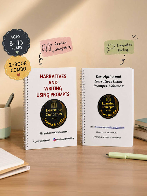 Descriptive & Narrative Writing Prompts Combo – Creative Writing Gift Set for Kids
