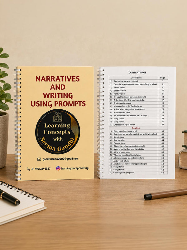 Descriptive & Narrative Writing Prompts Combo – Creative Writing Gift Set for Kids