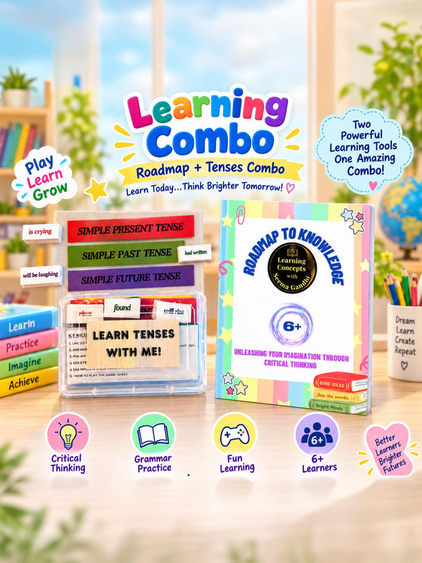 Build It Right, Write It Bright! - Learn Tenses With Me + Roadmap to Knowledge 6+ Bundle