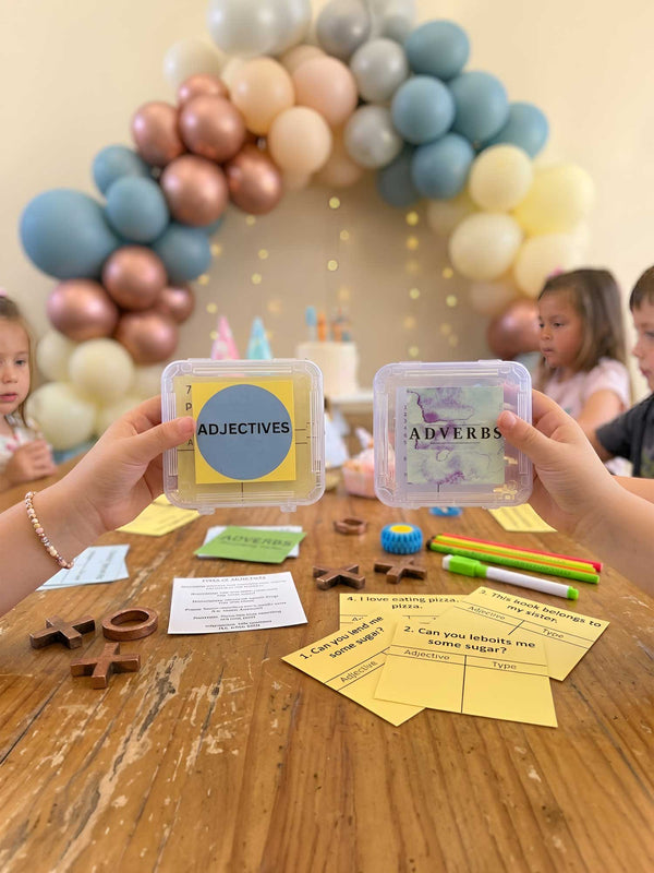 Adjectives + Adverbs Grammar Kit Bundle | Fun Grammar Gift for Kids (Ages 8–13)